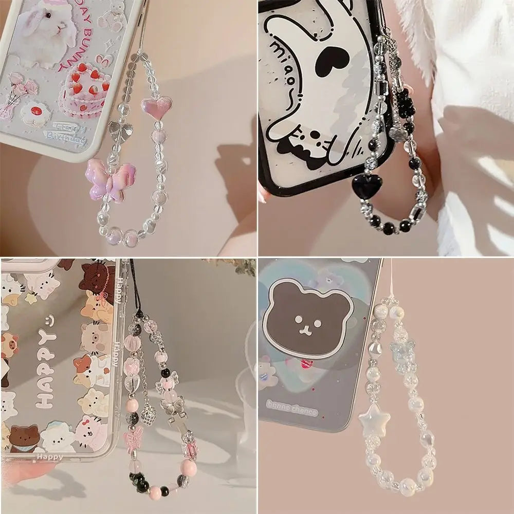 Beaded Boho Phone Lanyard – Anti-Loss Strap & Keychain Phone Wrist Lanyard Axl