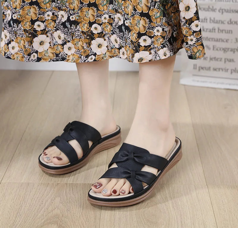 Women's Wedge Platform Beach Slides – Lightweight Summer Slippers Wedge Platform Slides Axl