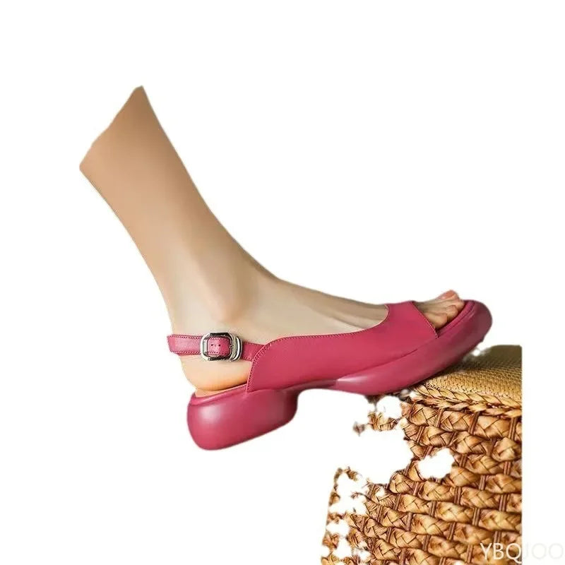 Women's Thick Sole Roman Sandals – Height Increasing Peep Toe Women's Sandals Axl