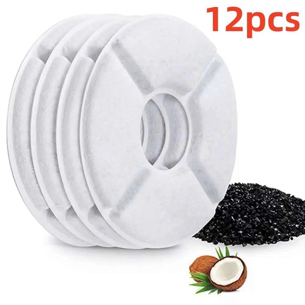 KEMORELA 12-Pack Activated Carbon Filters for Pet Fountain Pet Fountain Filter Axl 12PCS