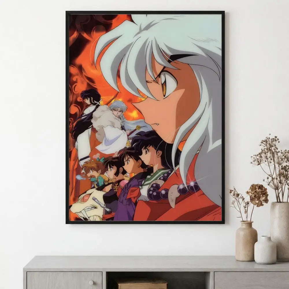 Inuyasha Anime Poster HD Art – Waterproof Sticky Wall Decor Anime Wall Poster Axl
