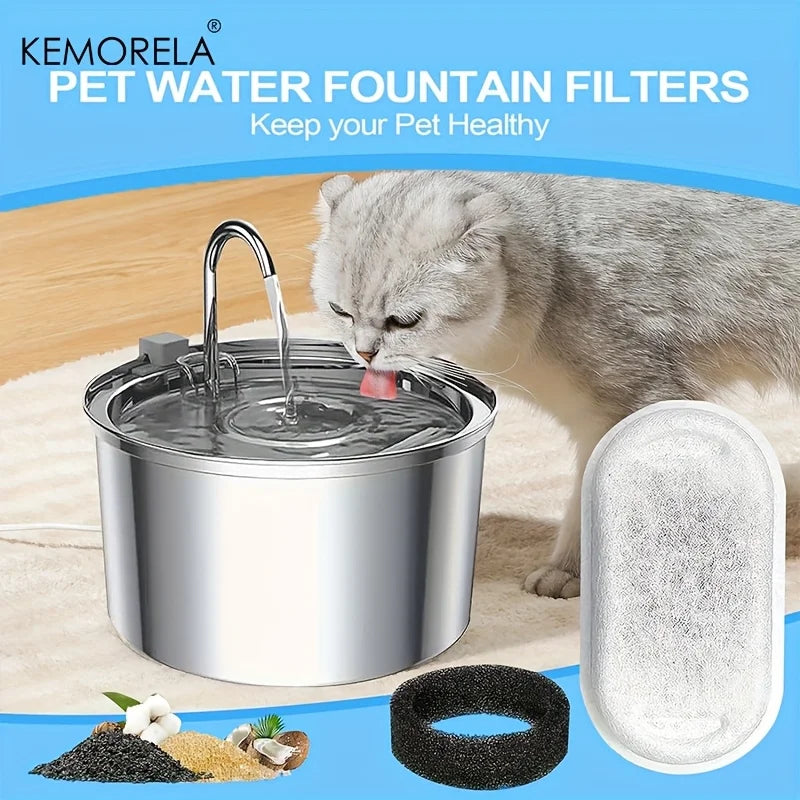 Cat Water Fountain Activated Carbon Filters 12/15 PCS | KEMORELA Pet Fountain Filter Axl