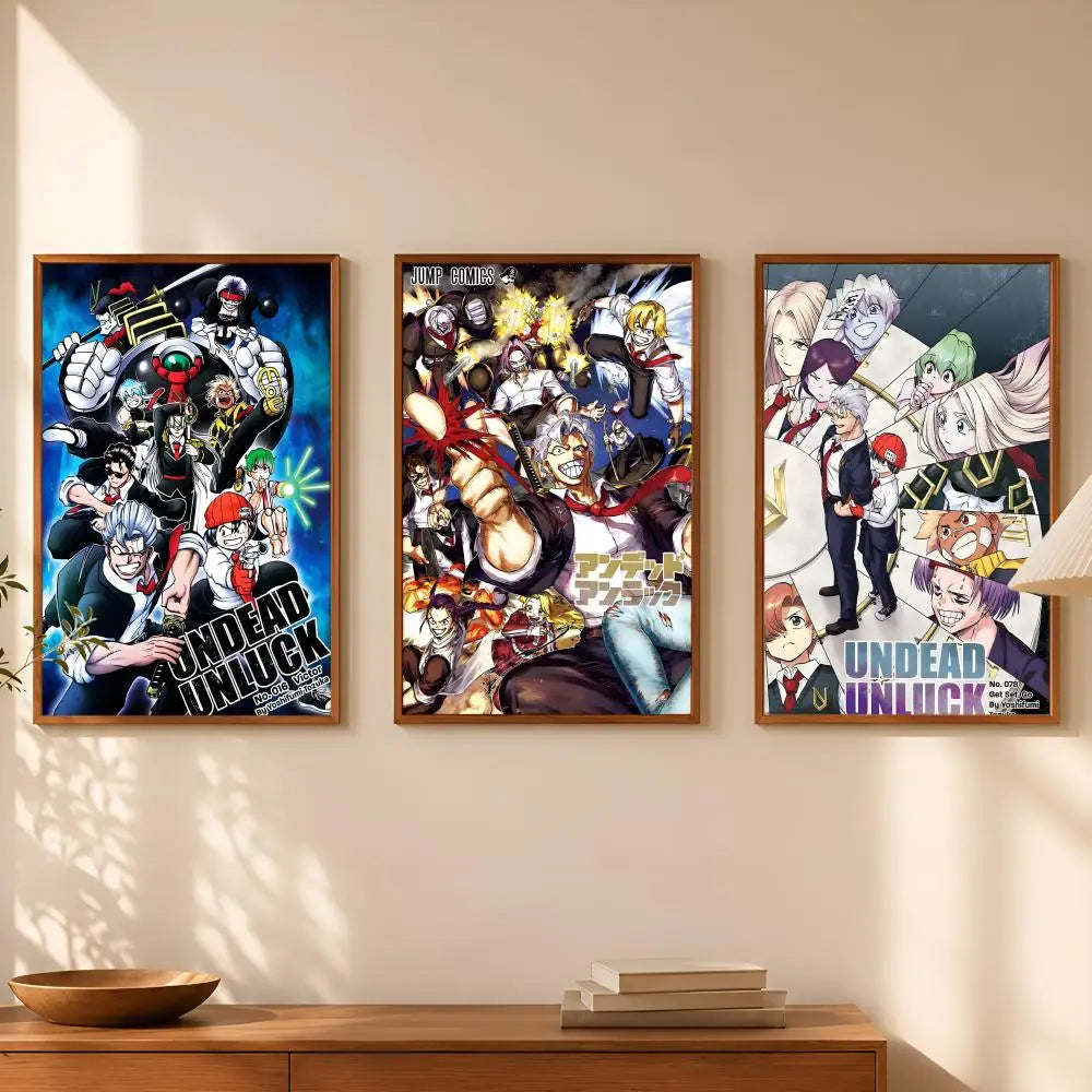 Undead Unluck Manga Poster – Self-Stick HD Waterproof Wall Art Manga Wall Poster Axl
