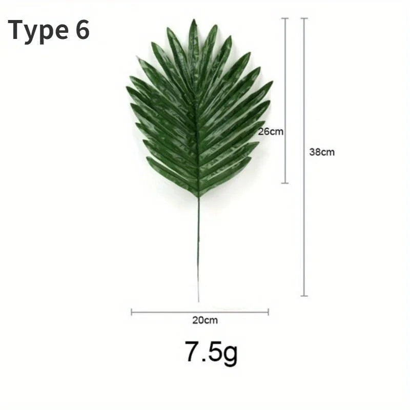 Artificial Tropical Palm & Monstera Leaves | Hawaiian Party Decor Artificial Tropical Leaves Axl MINT GREEN