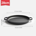 Cast Iron Non-Stick Skillet 28cm – Multipurpose Flat Frying Pan Cast Iron Skillet Axl 28cm 1pc