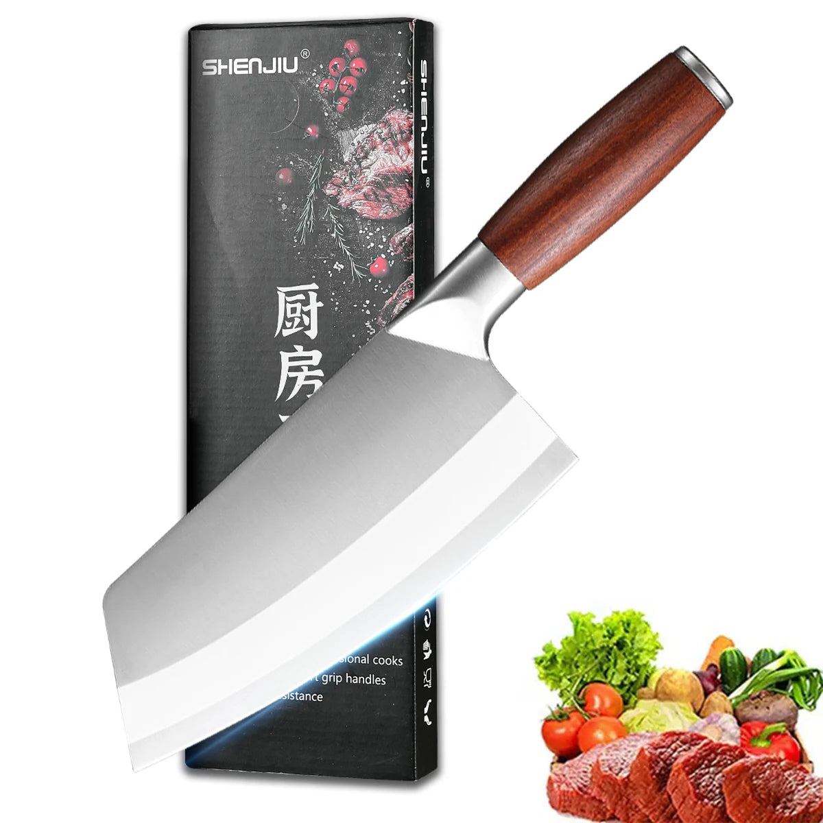 Professional Japanese Santoku Chef Knife – Stainless Steel Santoku Chef Knife Axl 1PCS B