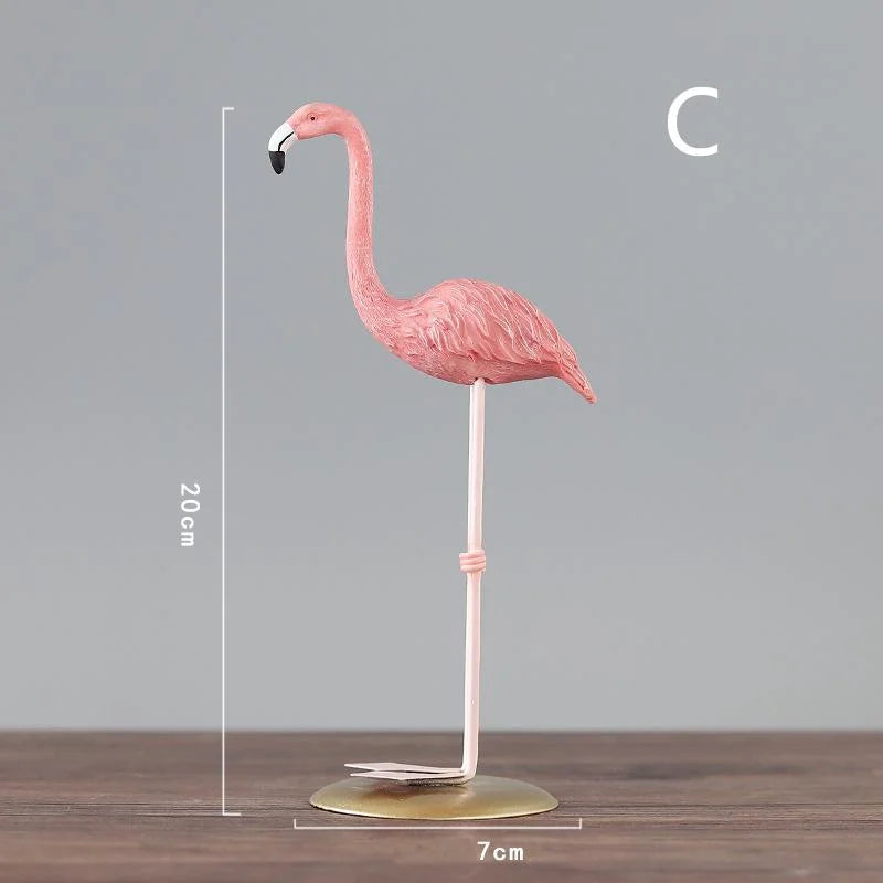 Resin Flamingo Figurine – Desk & Home Decor Sculpture Resin Figurine Axl C