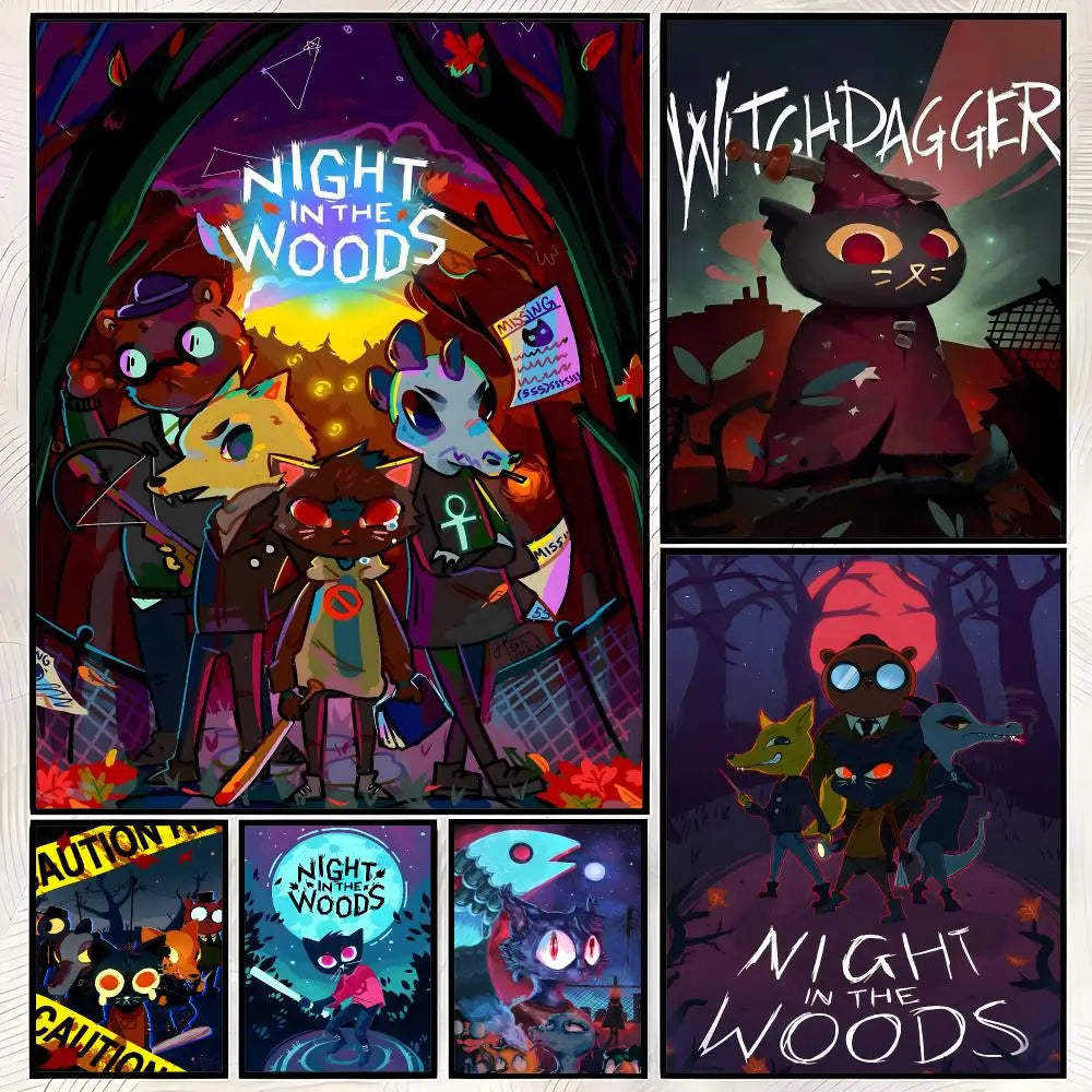 Game Night in the Wood Self-Stick HD Wall Art Poster Wall Art Poster Axl