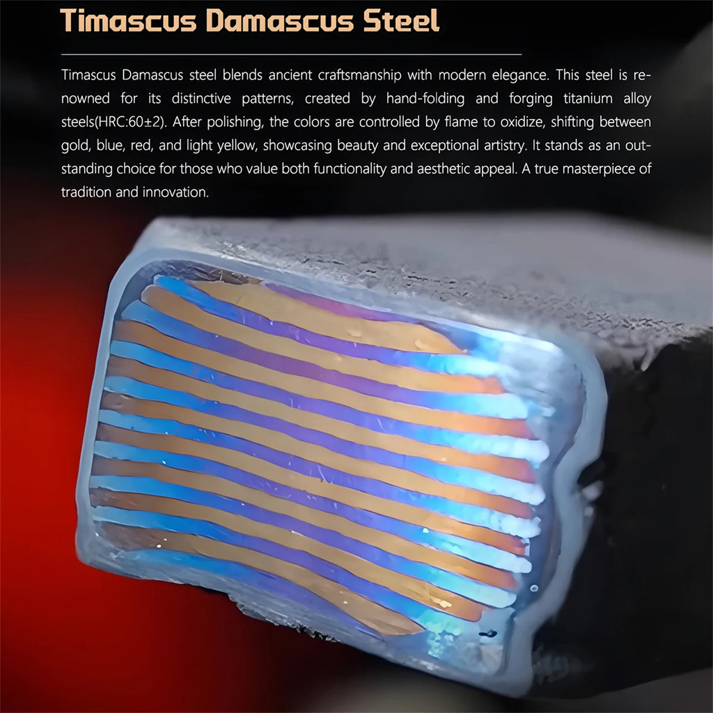 Hand Forged Damascus Timascus Blank Blade Chef Knife – No Handle Blank Blade Knife Axl