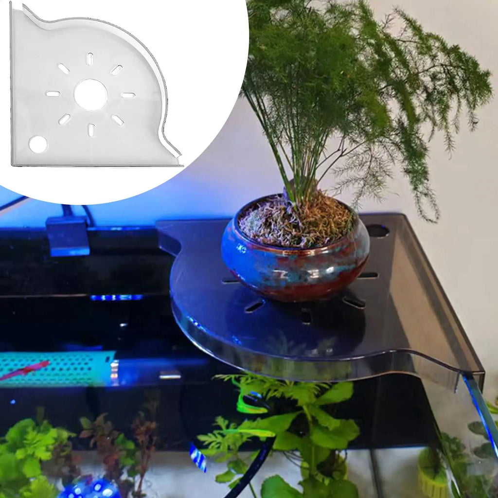 Triangle Aquarium Corner Shelf – Fish Tank Plant Holder Aquarium Corner Shelf Axl