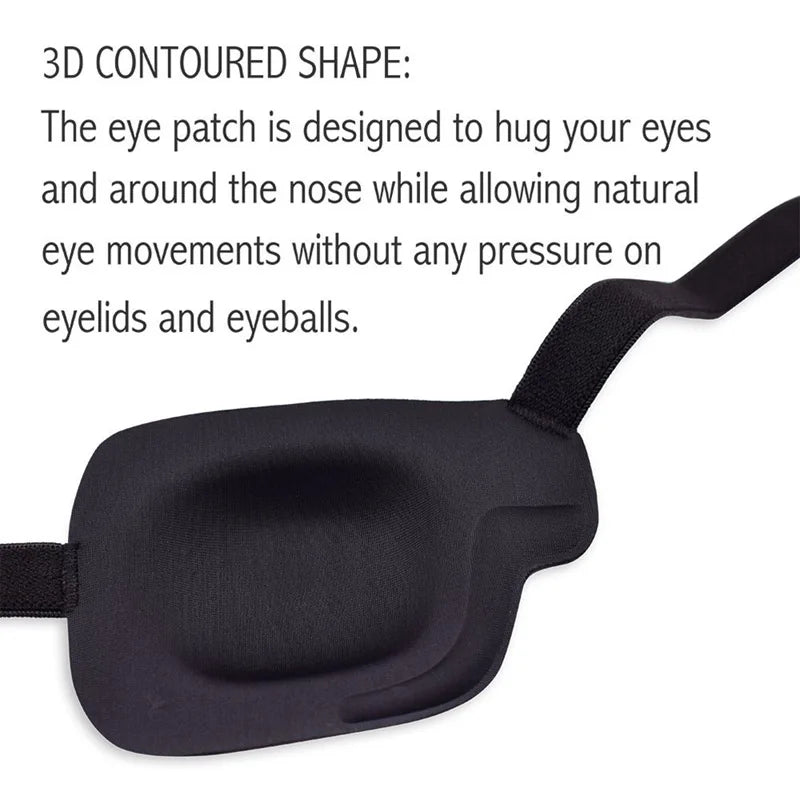 3D Foam Concave Eye Patch – Adjustable Black Single Eyeshade Eye Patch Axl