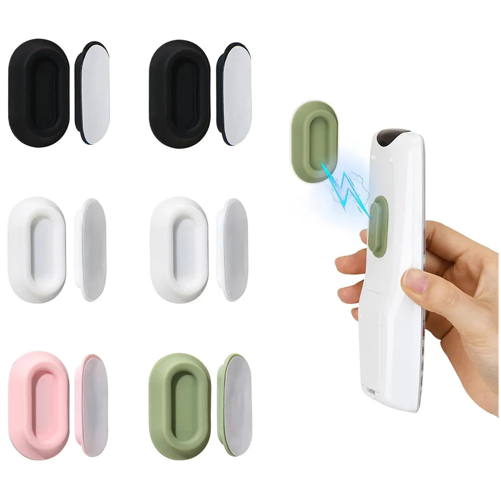 6-Pack Magnetic Remote Control Holder | Silicone Wall Mount Wall Mount Organizer Axl White 3pc Black 3pc