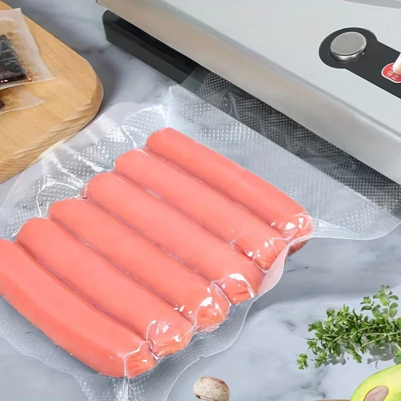 100-Pack Mesh Vacuum Sealer Bags – Food Storage for Meat & Steak Vacuum Sealer Bags Axl