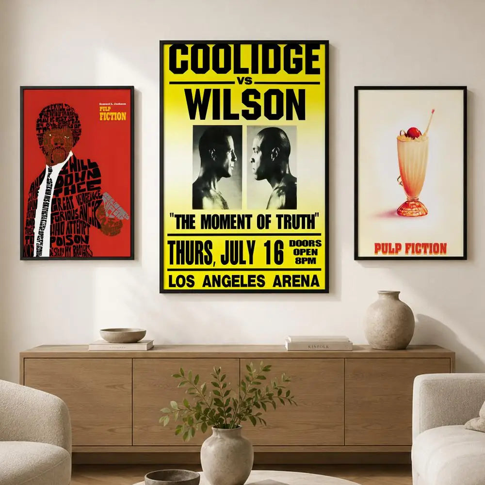 Pulp Fiction Peel & Stick Waterproof PVC Wall Poster | HD Art Wall Art Poster Axl