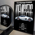 Koenigsegg Supercar Poster – Self-Adhesive Wall Art Sticker Wall Art Sticker Axl Black25 21X30cmNoframe