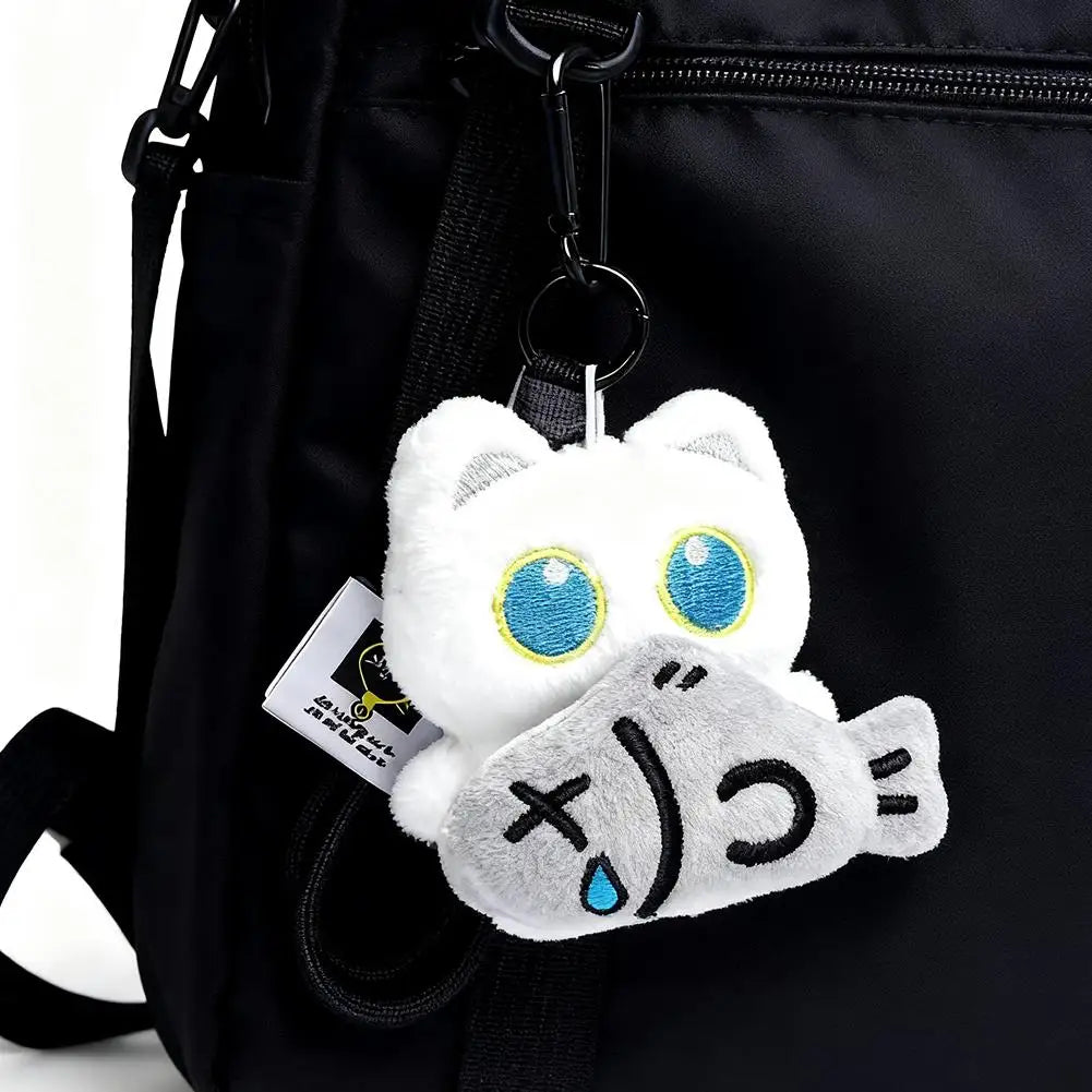 Plush Black Cat Keychain – Cute Bag Charm & Car Keyring Gift Plush Keychain Charm Axl