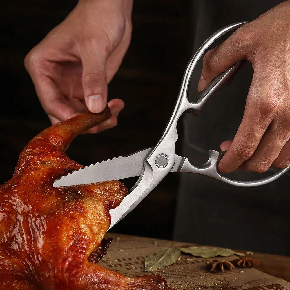 Heavy-Duty Stainless Steel Kitchen Scissors – Meat & Bone Kitchen Shears Axl
