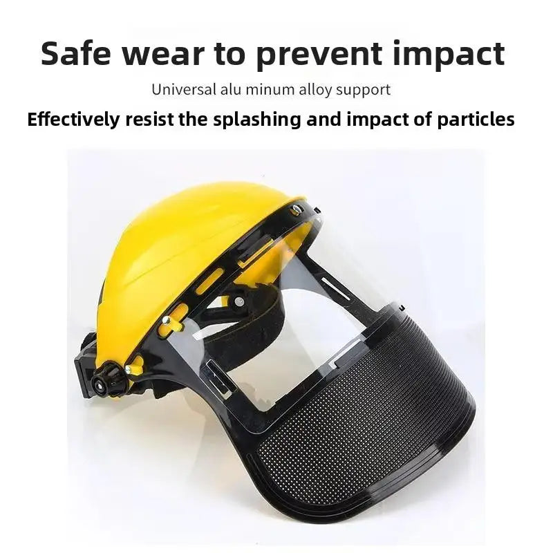 Garden Safety Helmet Full Face Mesh Shield | Forestry Safety Helmet Axl