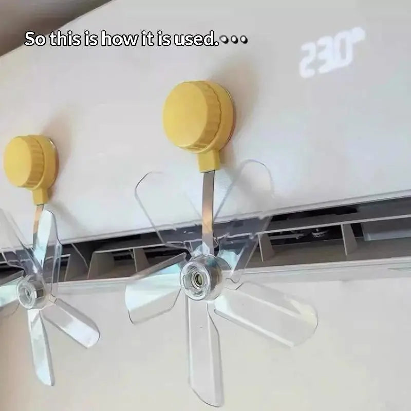3-Pack AC Air Deflector Fan – Suction Cup, Soft Blade, Silent AC Air Deflector Fan Axl