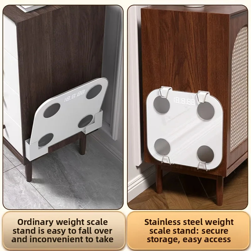 Wall-Mounted Weight Scale Holder | Stainless Steel Bracket Wall Storage Rack Axl