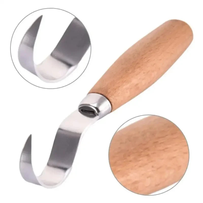 Wood Carving Hook Knife Chisel – Ergonomic Spoon Carving Tool Wood Carving Knife Axl Scimitar