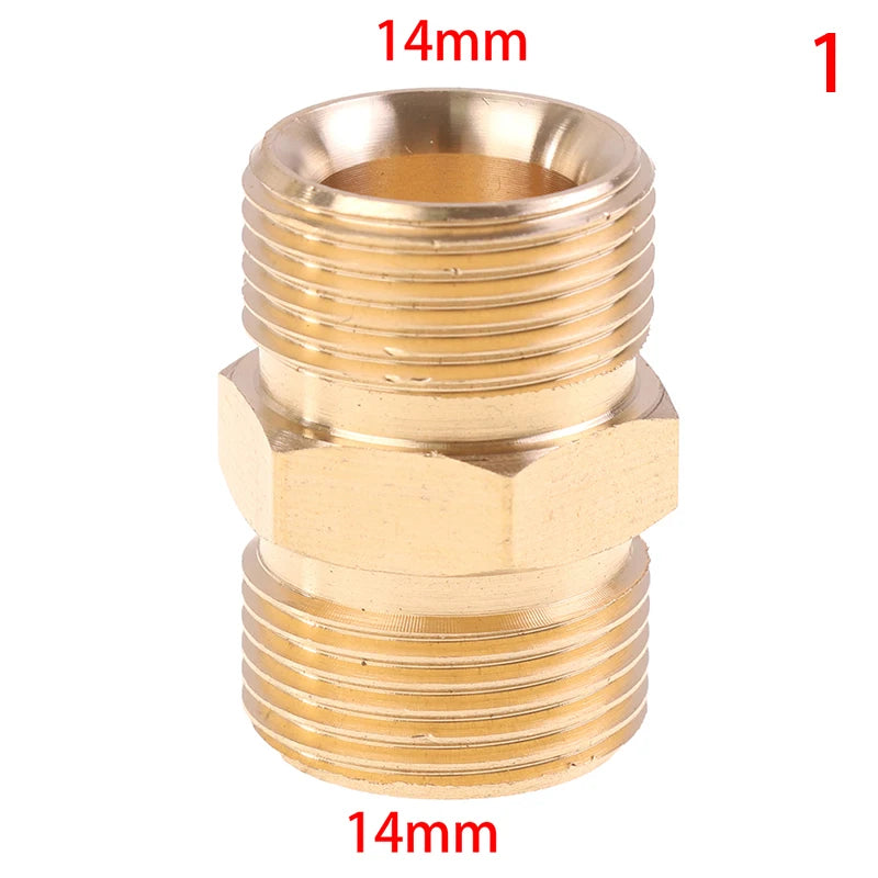 Brass M22 Pressure Washer Hose Connector Adapter 14mm 15mm Hose Connector Adapter Axl M22-14