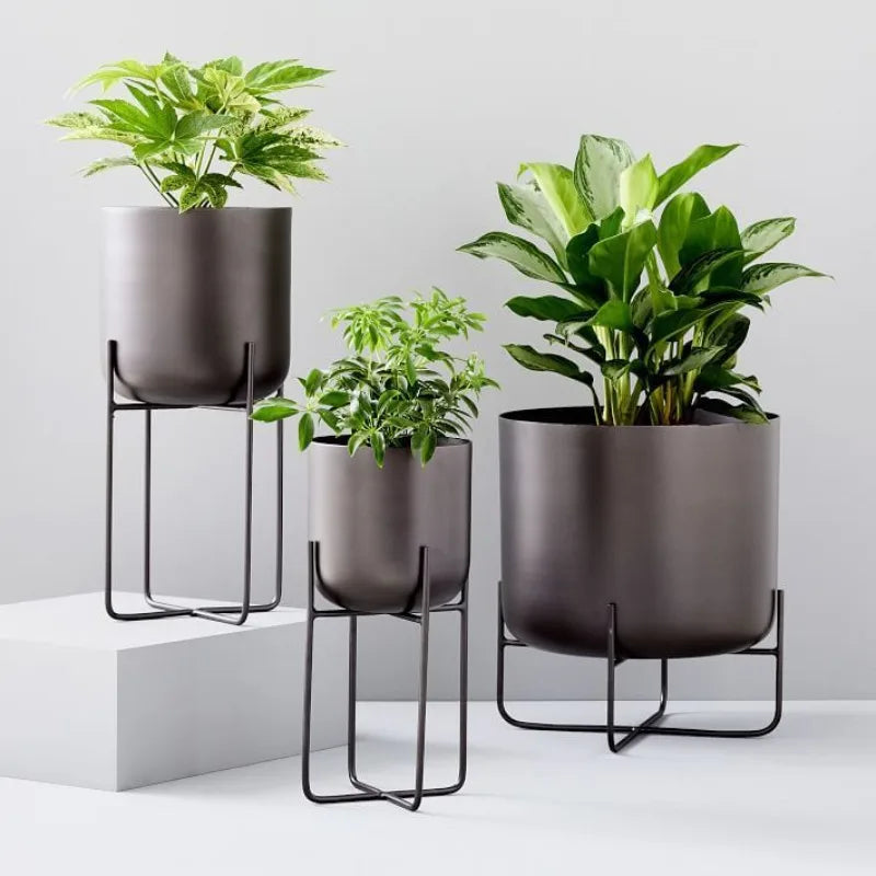 Nordic Iron Flower Pot Stand – Indoor & Outdoor Plant Shelf Rack Plant Pot Stand Axl