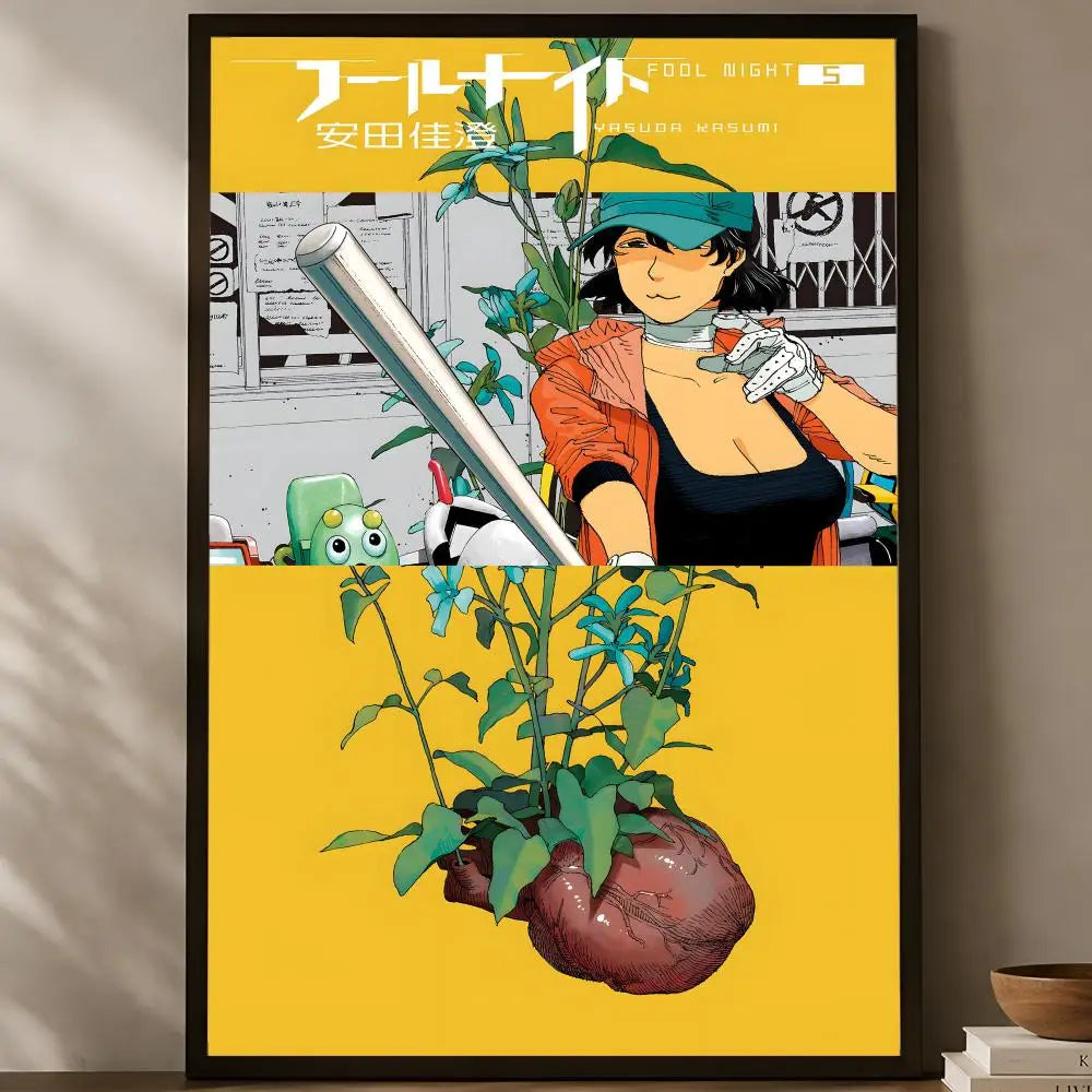 Manga F-Fool Night Self-Stick HD Wall Art Poster | Waterproof Wall Art Poster Axl White16 50X70cmNoframe