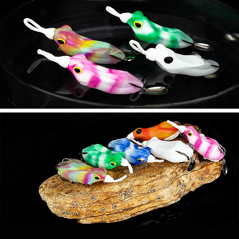 Thunder Frog Soft Lure – Silicone Bionic Frog Bait with Hook Soft Fishing Lure Axl