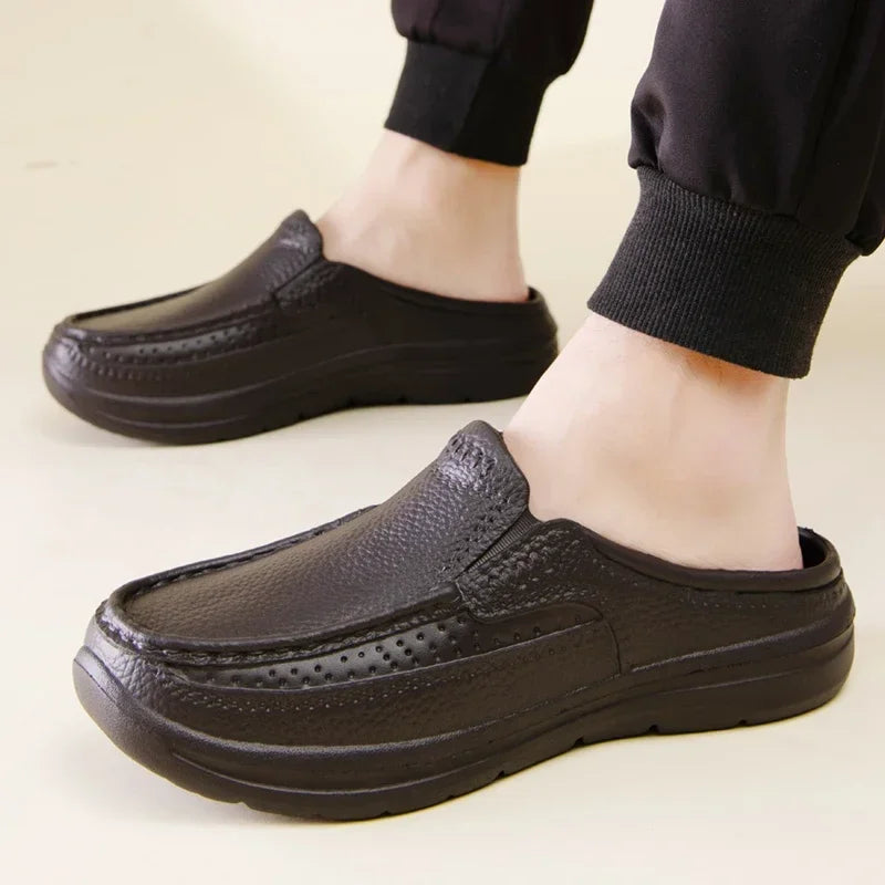 Men's Leather Loafers – Cork Sole Breathable Casual Shoes Men's Leather Loafers Axl