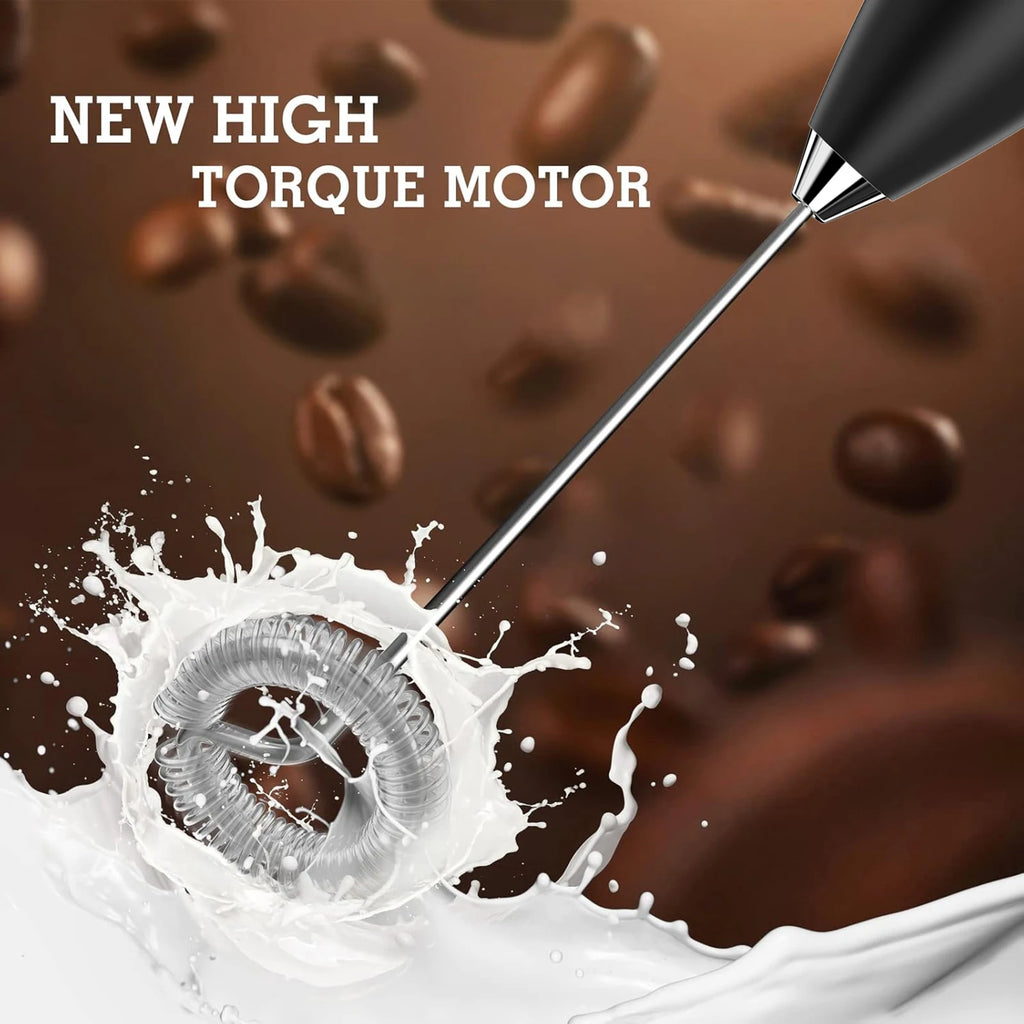 Handheld Milk Frother Wand – Battery Operated Drink Mixer Milk Frother Wand Axl