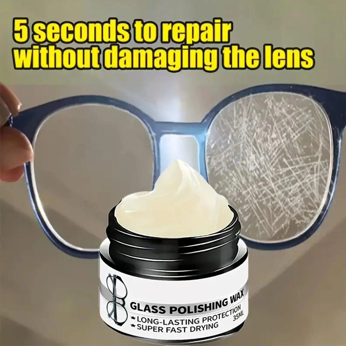 Eyeglass Scratch Remover Paste – Lens & Screen Polish Kit Lens Scratch Remover Axl