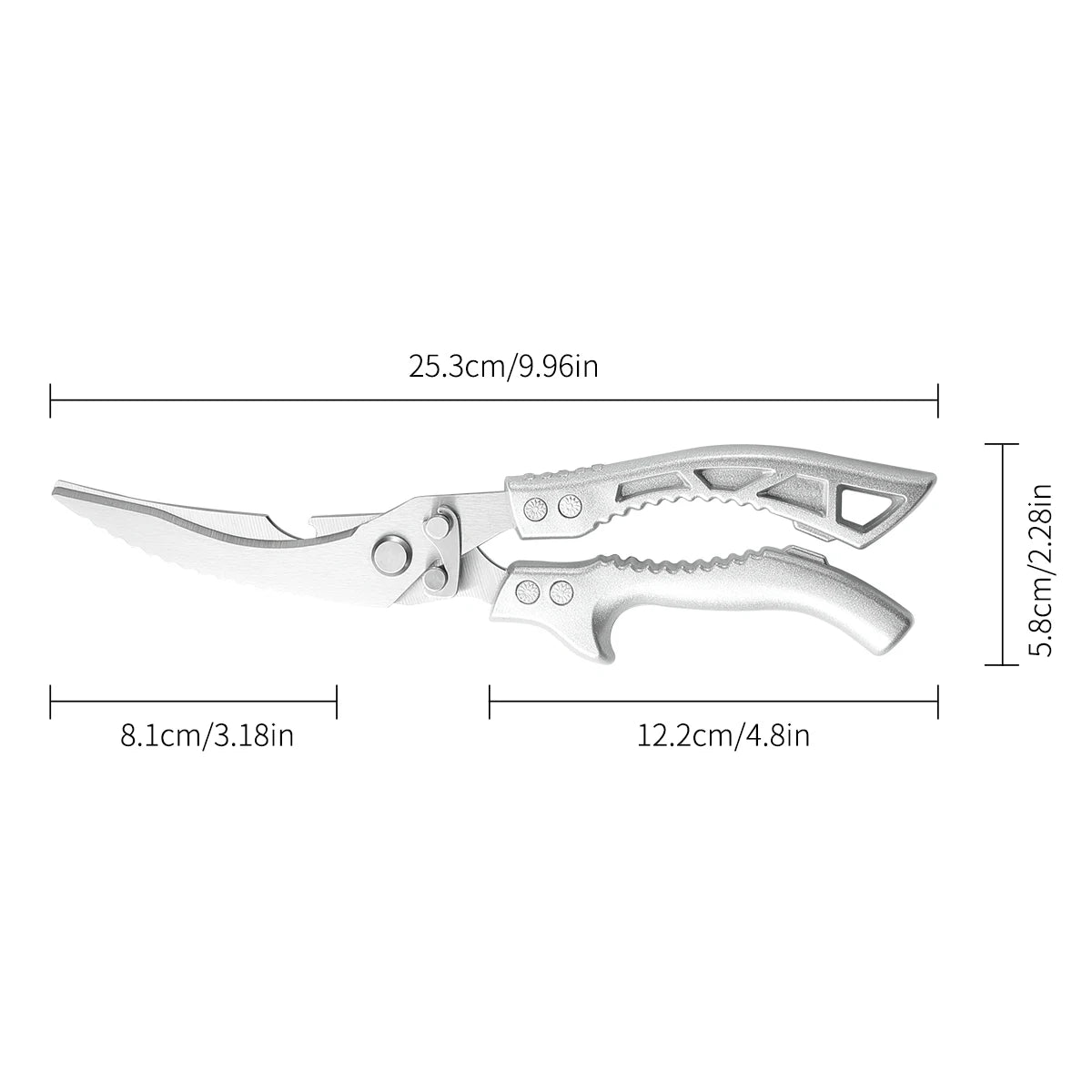 SHENJIU Kitchen Shears – Stainless Steel Poultry Bone Scissors Kitchen Shears Axl
