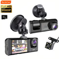 3-Camera Dash Cam 1080P IR Night Vision Loop Recording DVR Car Dash Cam Axl 2 camera no card
