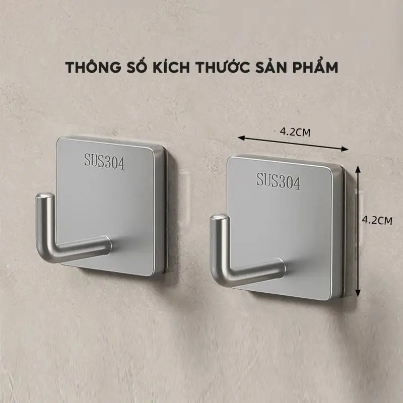Stainless Steel Self-Adhesive Wall Hooks – Heavy Duty 5/10 Pack Adhesive Wall Hooks Axl