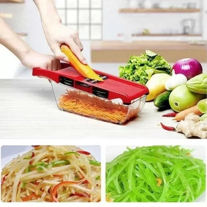 6-in-1 Vegetable Slicer & Cutter – Stainless Steel Blades Vegetable Slicer Set Axl