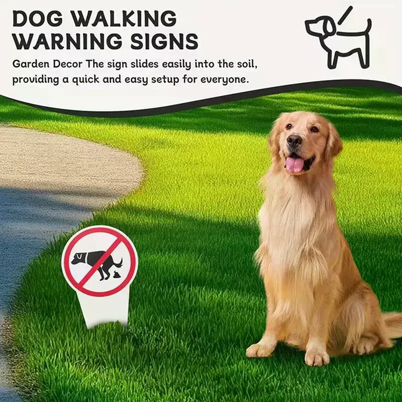 No Dog Poop Yard Sign – Waterproof Outdoor Garden Stake Yard Warning Sign Axl