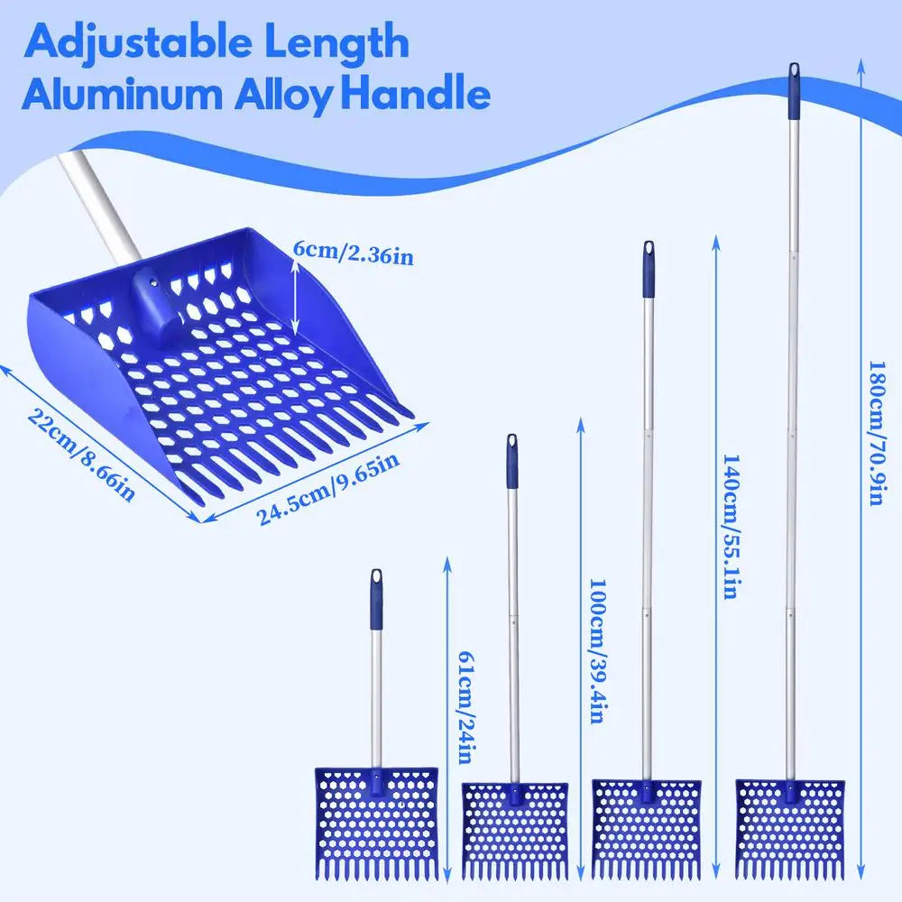 Detachable Aluminum Chicken Litter Scoop & Rake Farm Tool Litter Scoop Rake Axl As show