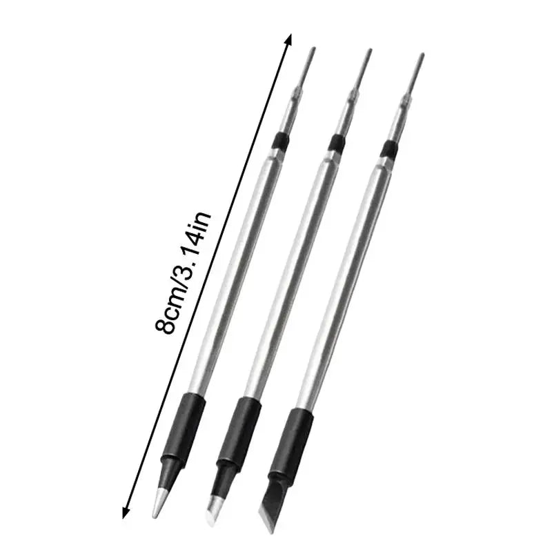 3-Pack USB Soldering Iron Tips 5V – Rework Accessories Soldering Iron Tips Axl Silver