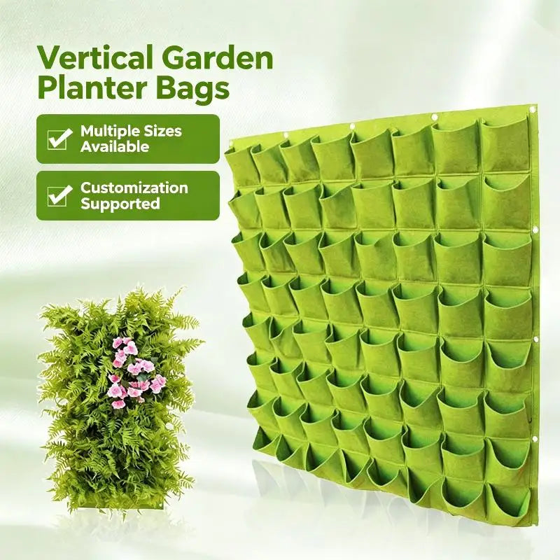 Vertical Wall Planter Bags – 9, 18 & 49 Pocket Grow Bags Vertical Garden Planter Axl