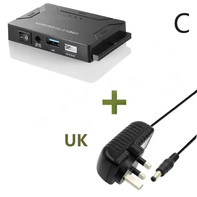 USB 3.0 to SATA Adapter Cable – HDD & SSD Data Transfer SATA USB Adapter Axl