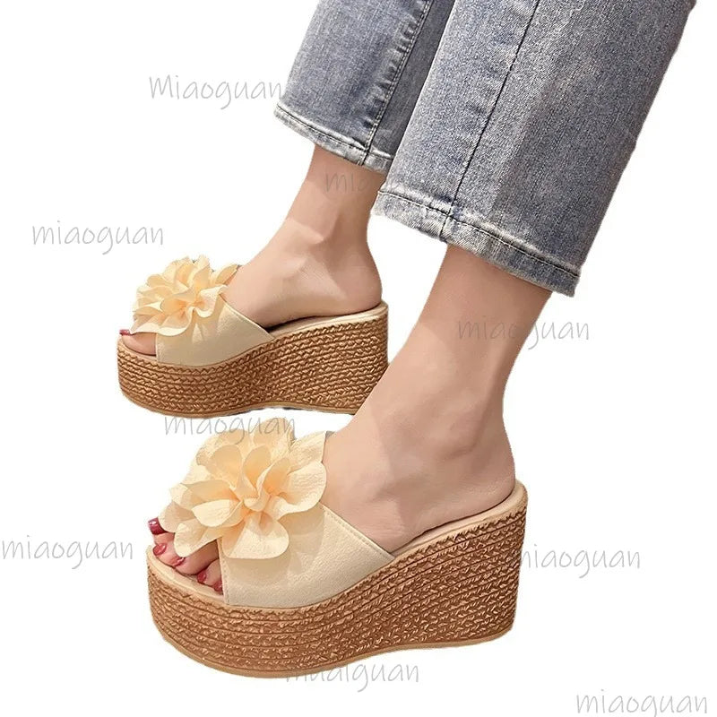 Women's Wedge Platform Sandals – Floral Slip-On Summer Shoes Wedge Platform Sandals Axl