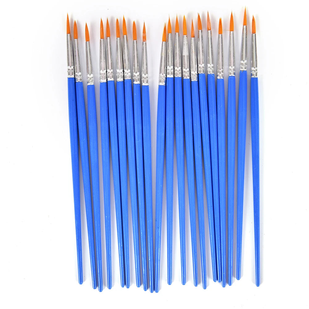 10-Piece Nylon Artist Paint Brush Set – Acrylic & Watercolor Artist Paint Brush Set Axl