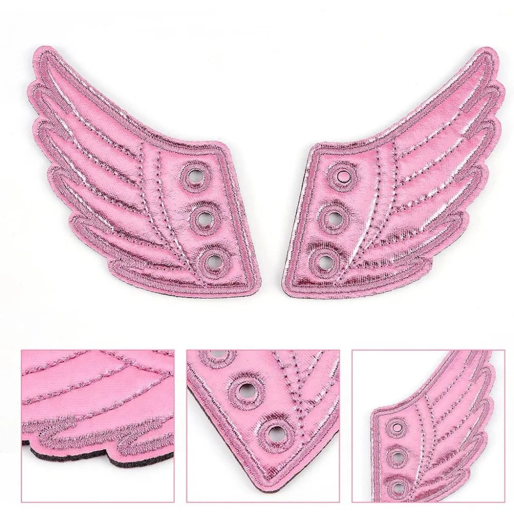 Angel Wings Shoe Clips – 3 Pairs Sparkle Lace Decorations Shoe Clip Accessory Axl