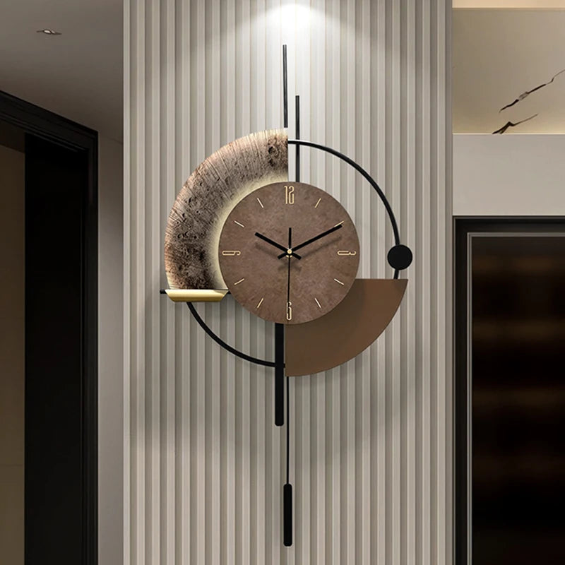 Nordic Large Modern Luxury Wall Clock – Acrylic & Metal Decor Wall Clock Axl