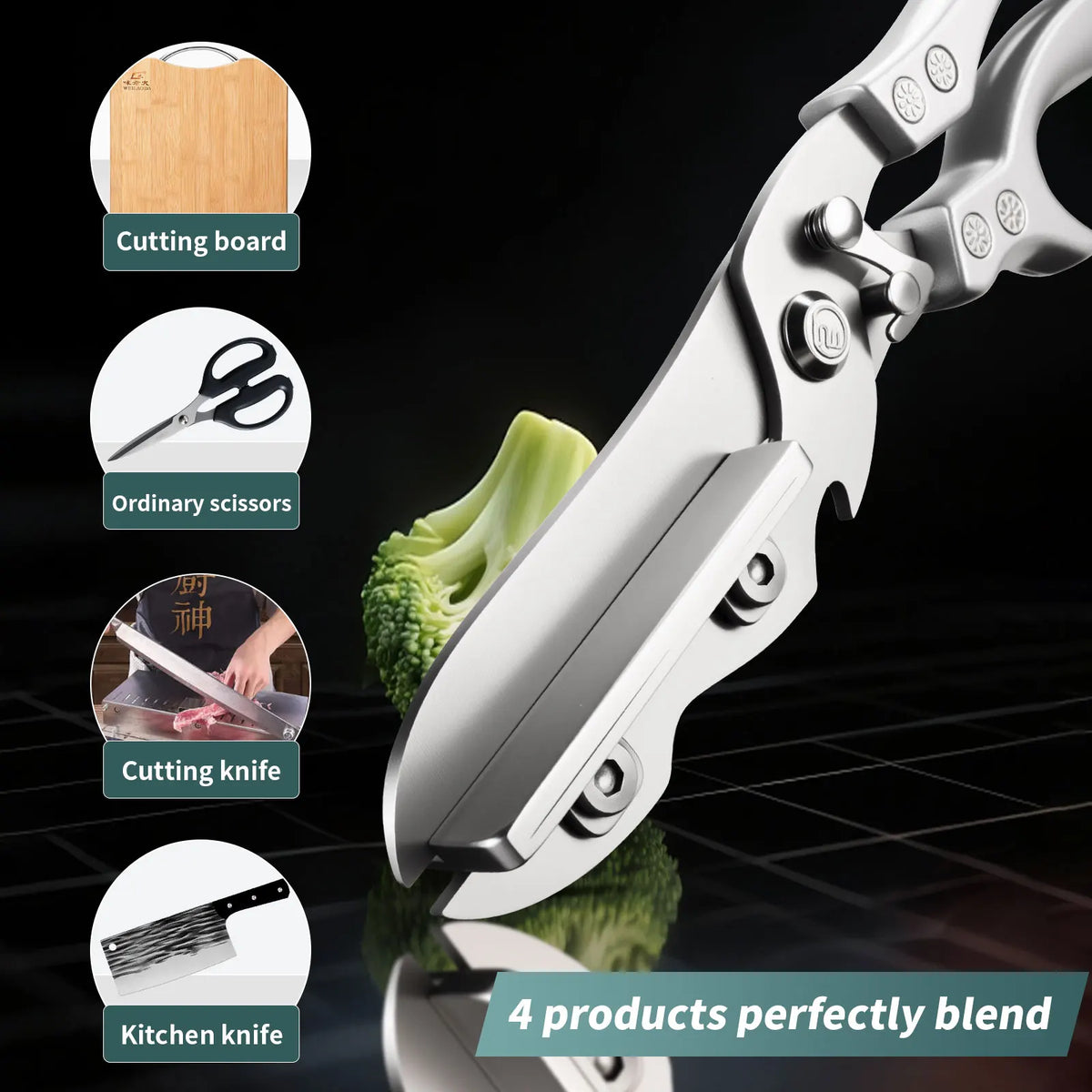 PLYS Multifunctional Kitchen Scissors & Chopping Board Set Kitchen Scissors Set Axl