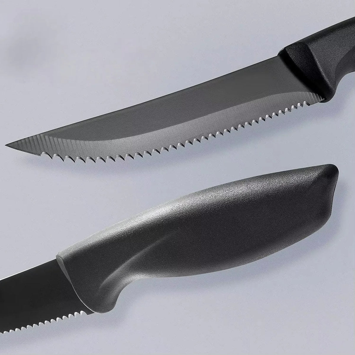 Serrated Steak Knife Set | Stainless Steel Ergonomic Handle Steak Knife Set Axl