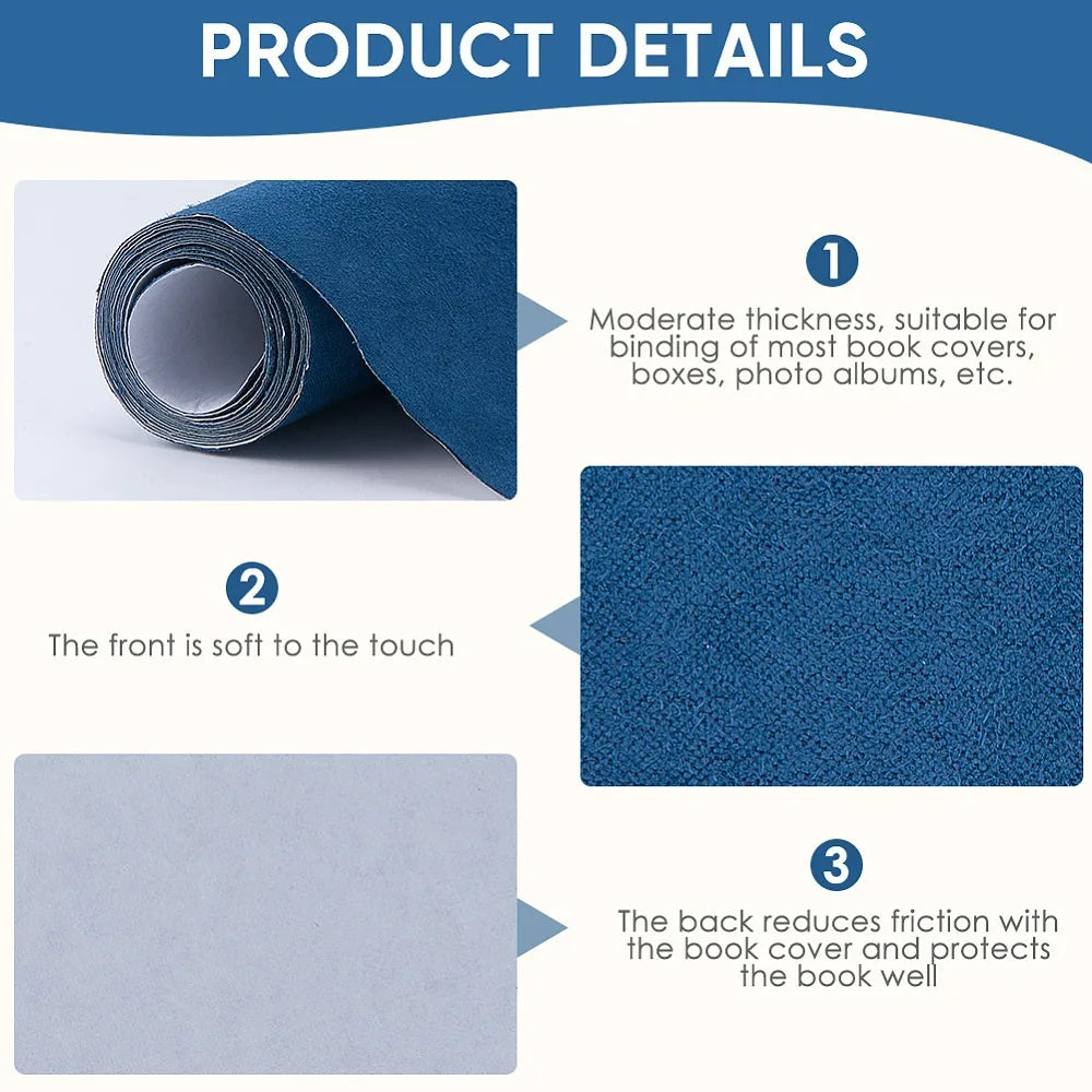Suede Book Cloth Sailor Blue – Bookbinding Fabric Sheet A4–A8 Bookbinding Fabric Axl