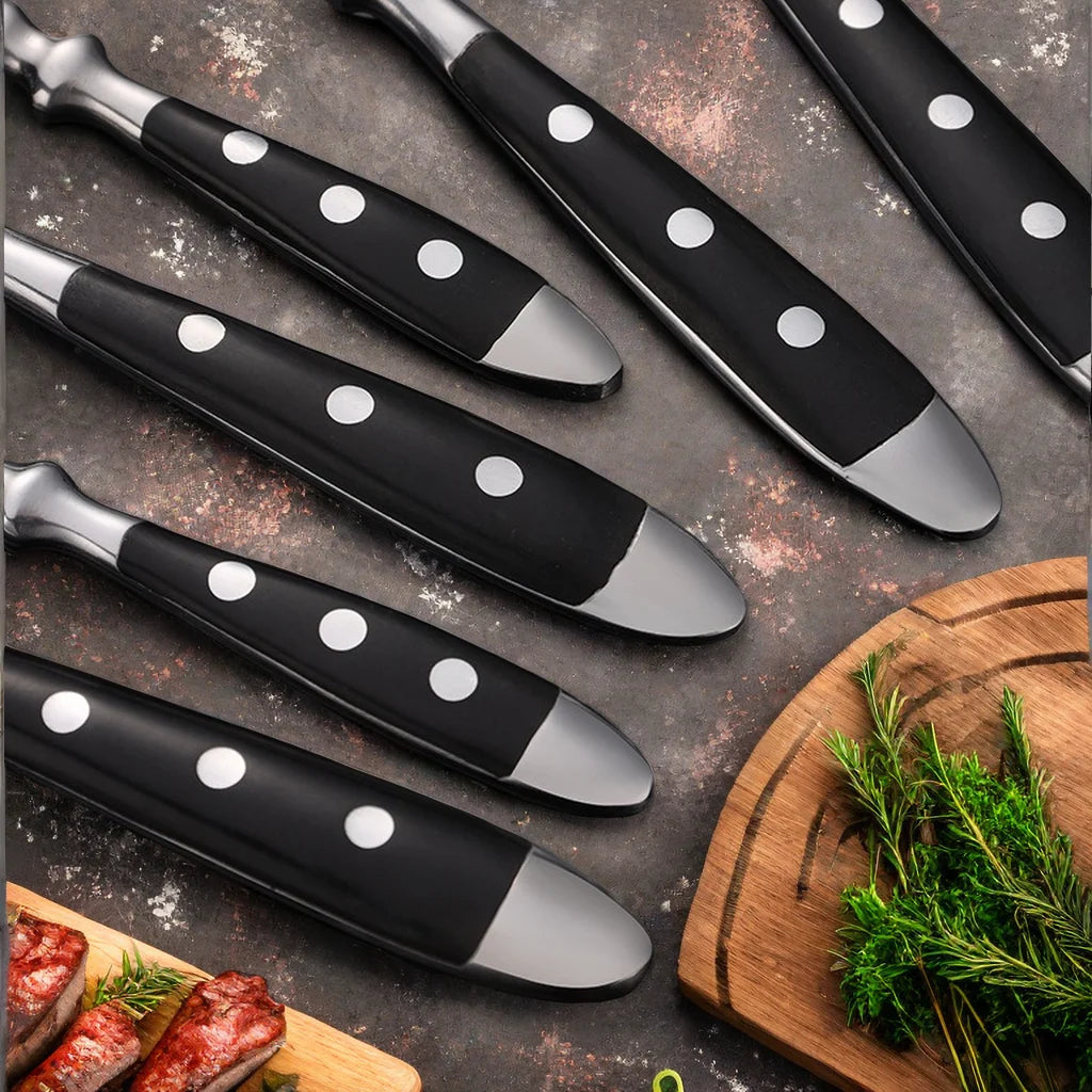 Elegant Stainless Steel Cutlery Set – Fork, Spoon & Steak Knife Cutlery Dinnerware Set Axl