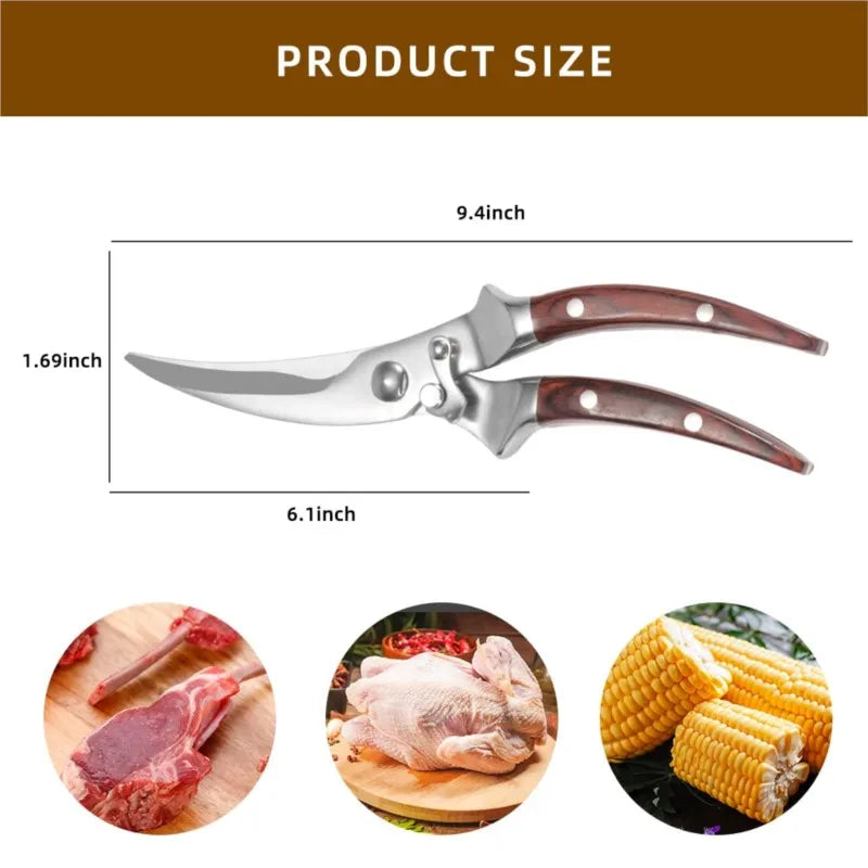 Heavy-Duty Stainless Steel Kitchen Poultry Shears & Scissors Kitchen Poultry Shears Axl